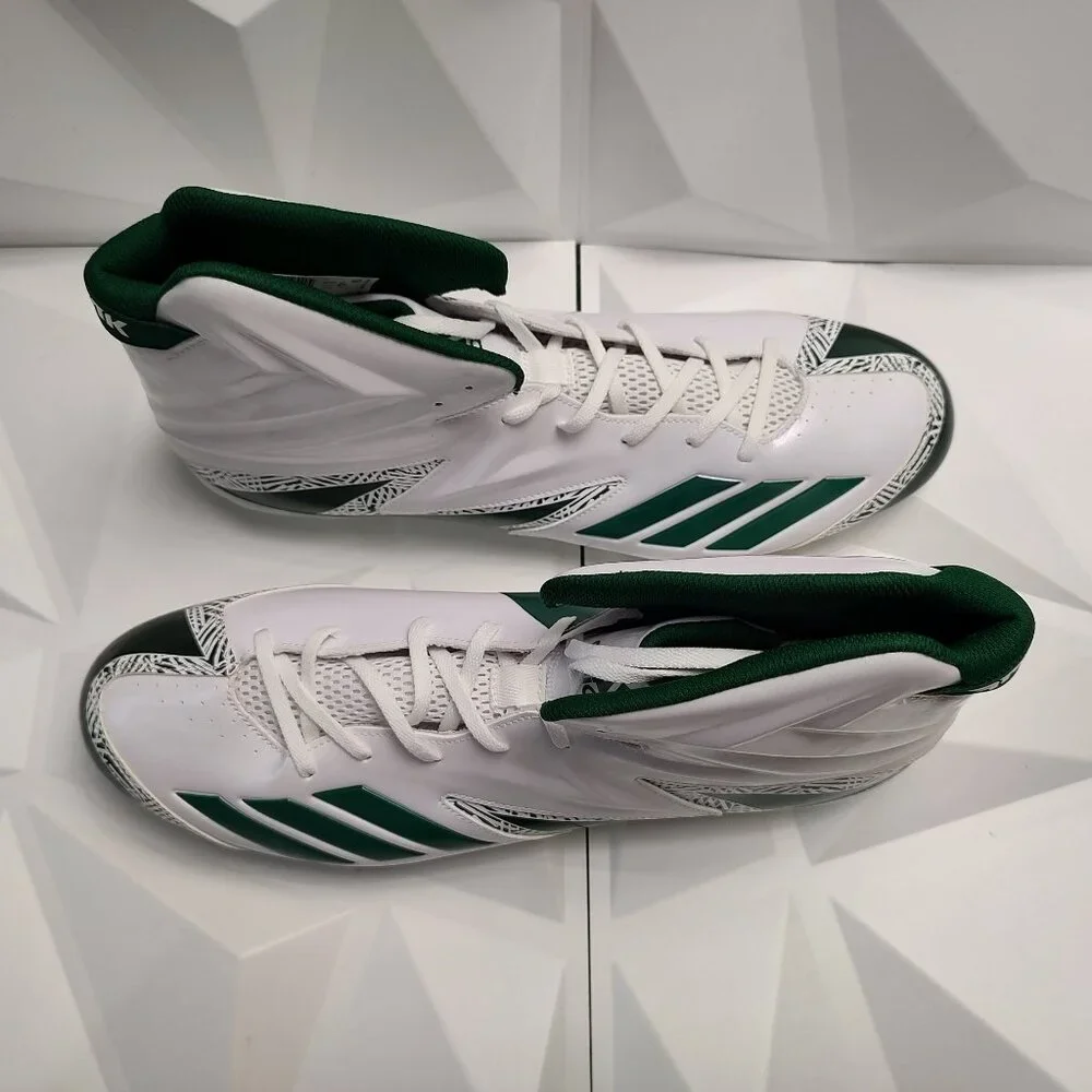 Adidas Mens Football Cleats 18 White Green Shoe Lacrosse Freak X Carbon High - Picture 4 of 15